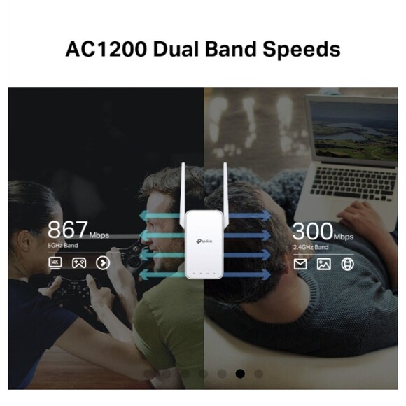 TP-LINK RE315 AC1200 Dual Band Mesh Wi-Fi Extender - Picture 5 of 5